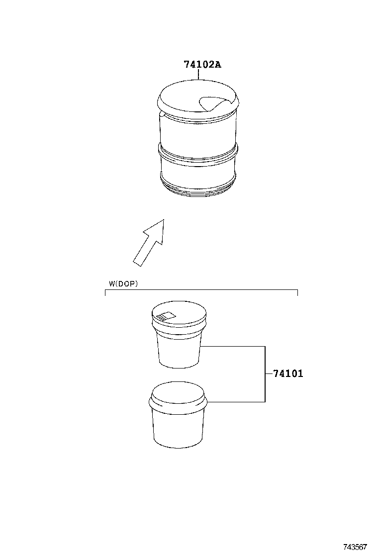  RAV4 JPP |  ASH RECEPTACLE