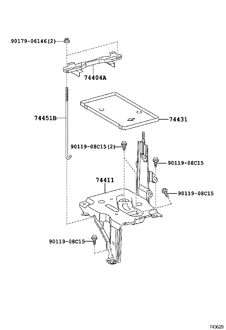  YARIS FRP |  BATTERY CARRIER