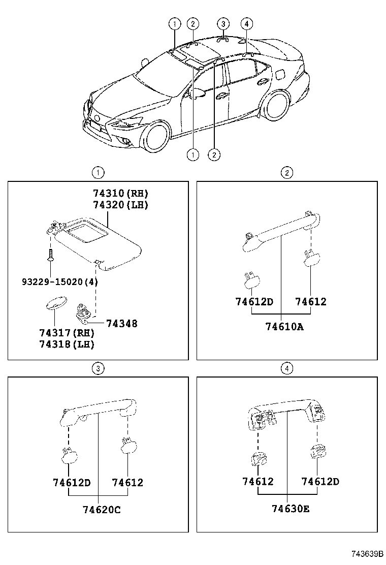  IS250 350 |  ARMREST VISOR