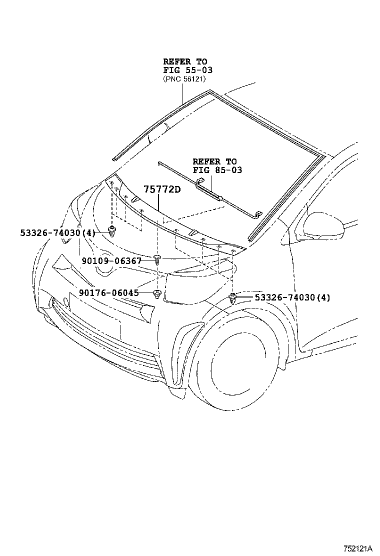  SCION IQ |  FRONT MOULDING