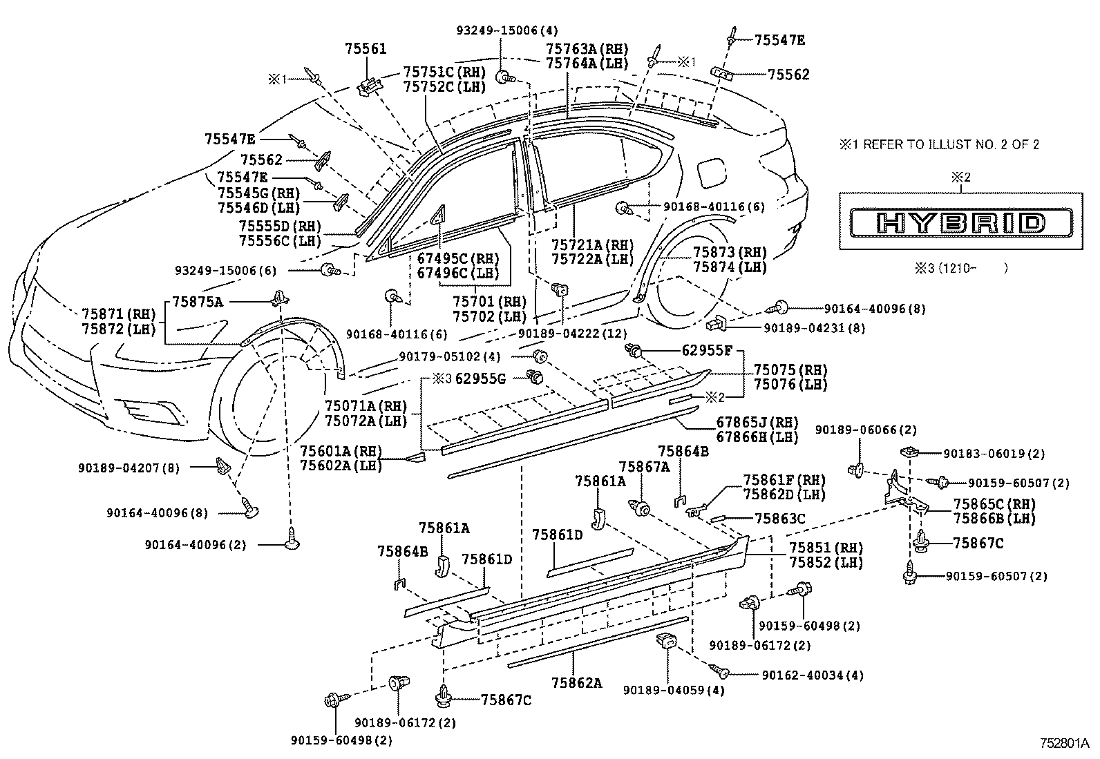  LS600HL |  SIDE MOULDING