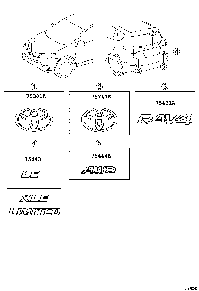  RAV4 JPP |  EMBLEM NAME PLATE