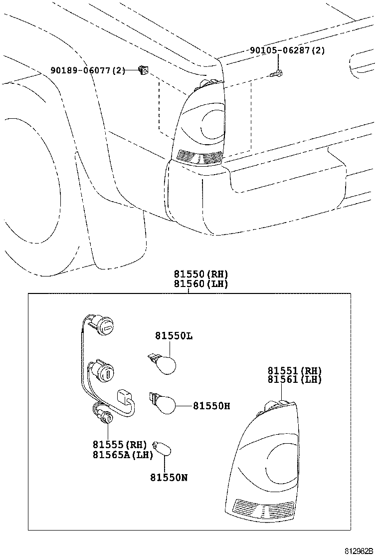  TACOMA |  REAR COMBINATION LAMP