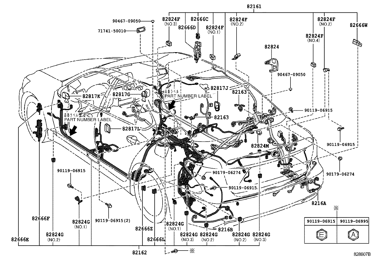  LS460 460L |  WIRING CLAMP