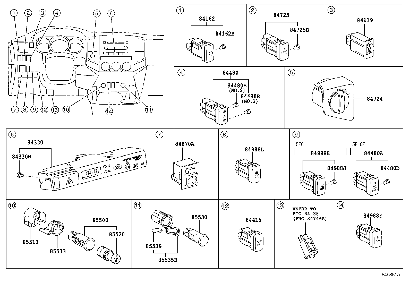  TACOMA |  SWITCH RELAY COMPUTER