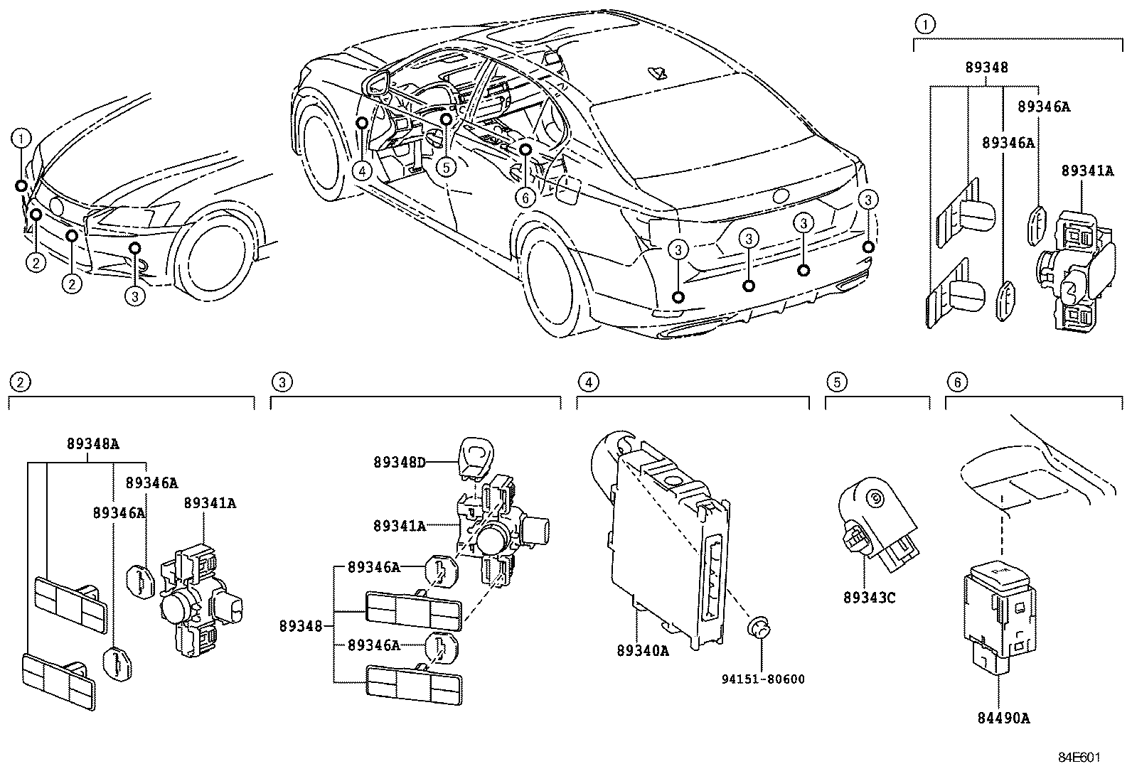  GS250 350 450H |  CLEARANCE BACK SONAR