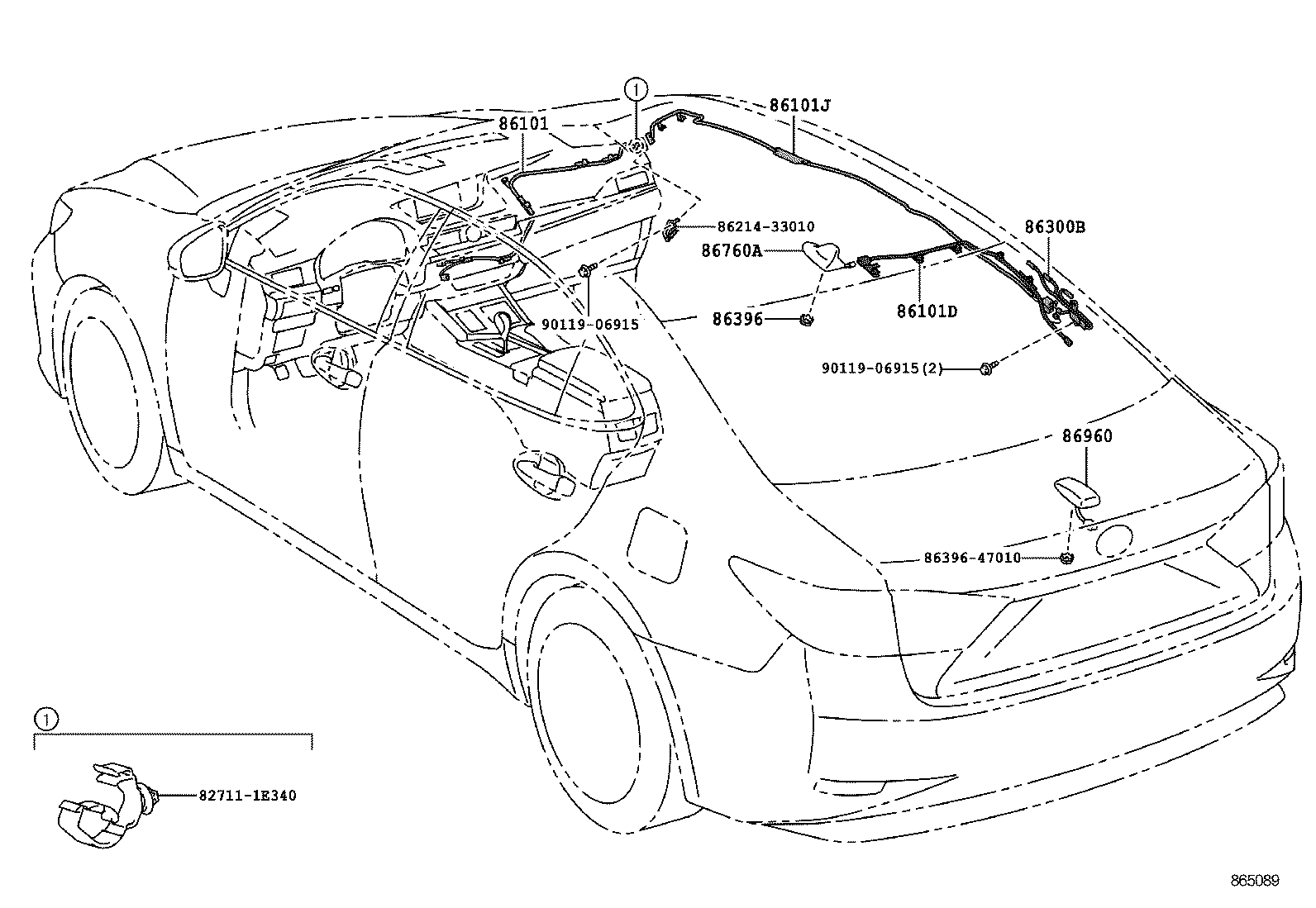  ES250 350 300H |  ANTENNA