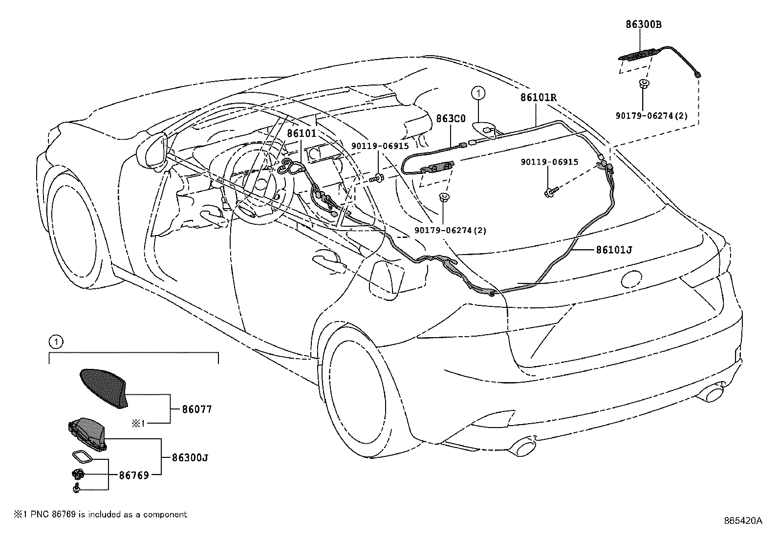  IS250 350 |  ANTENNA