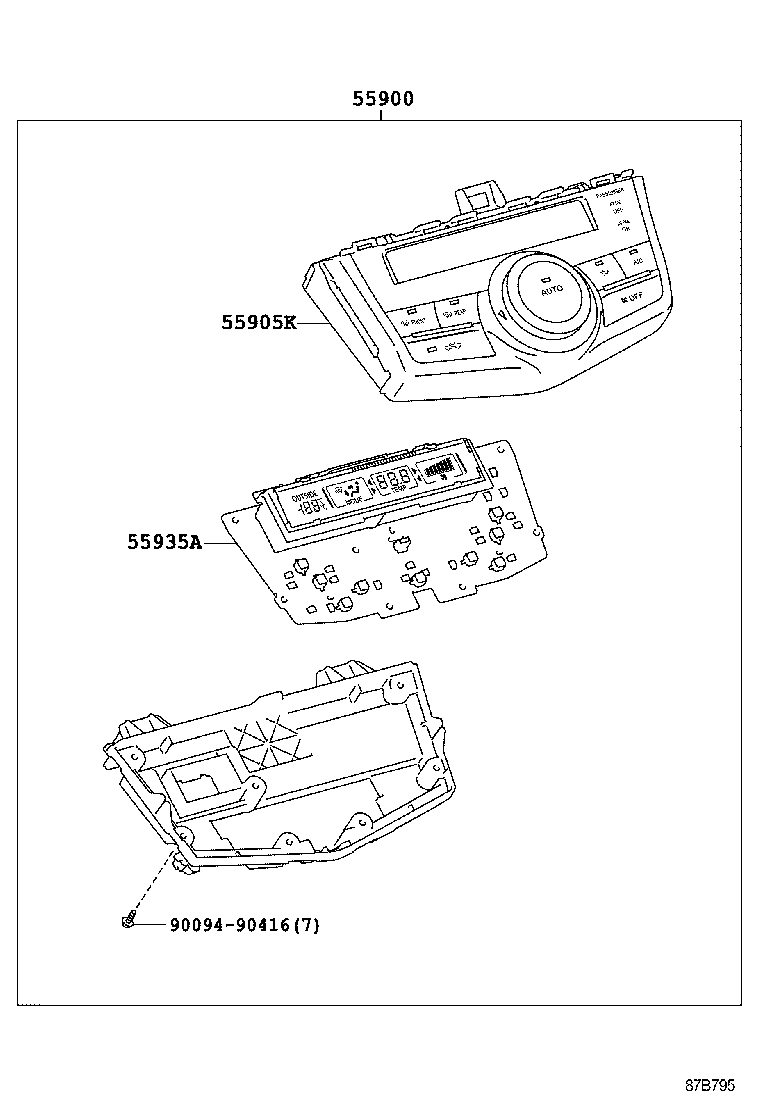  PRIUS V |  HEATING AIR CONDITIONING CONTROL AIR DUCT