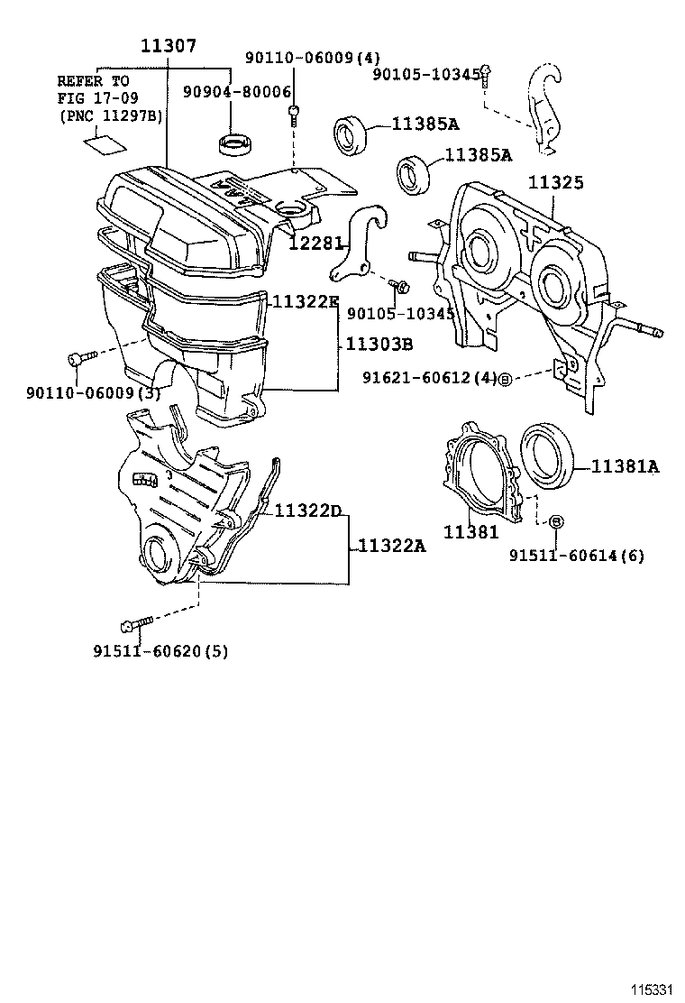  SC300 400 |  TIMING GEAR COVER REAR END PLATE