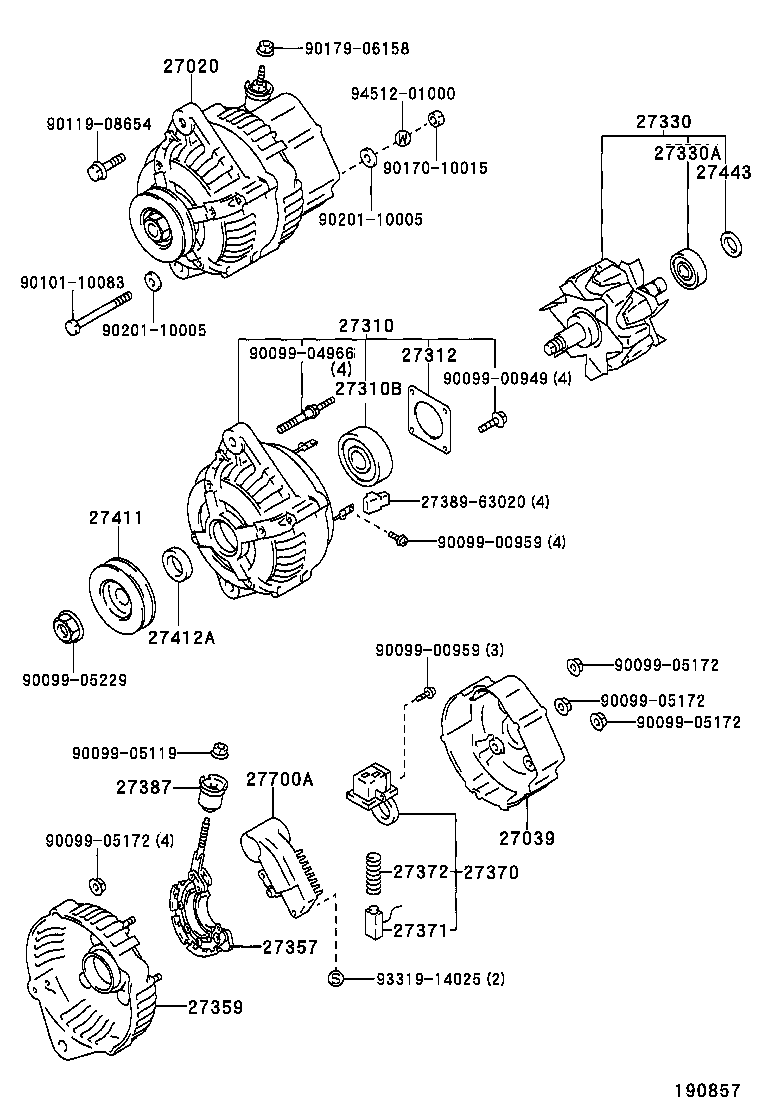  HILUX 2WD |  ALTERNATOR