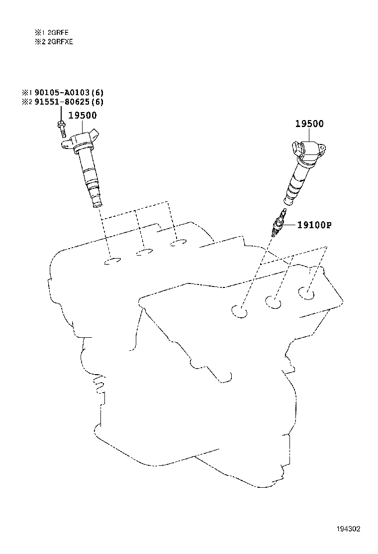  RX350 450H |  IGNITION COIL SPARK PLUG