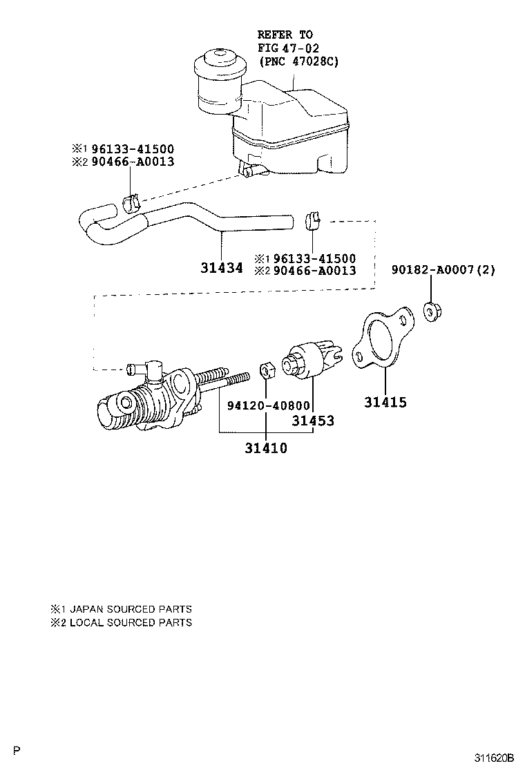  CAMRY NAP |  CLUTCH MASTER CYLINDER