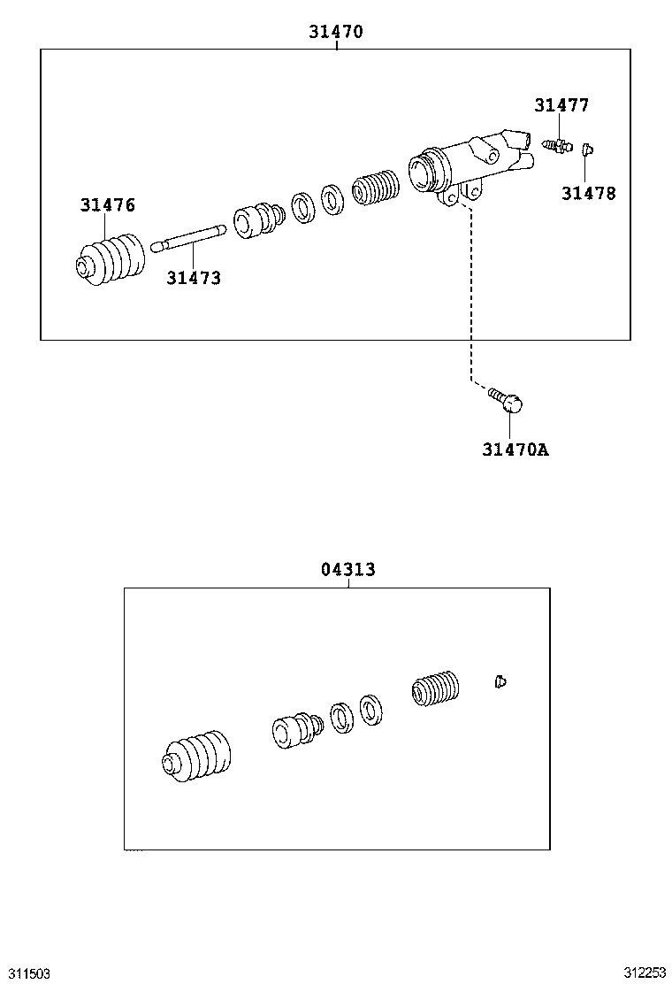  IS250C 350C |  CLUTCH RELEASE CYLINDER