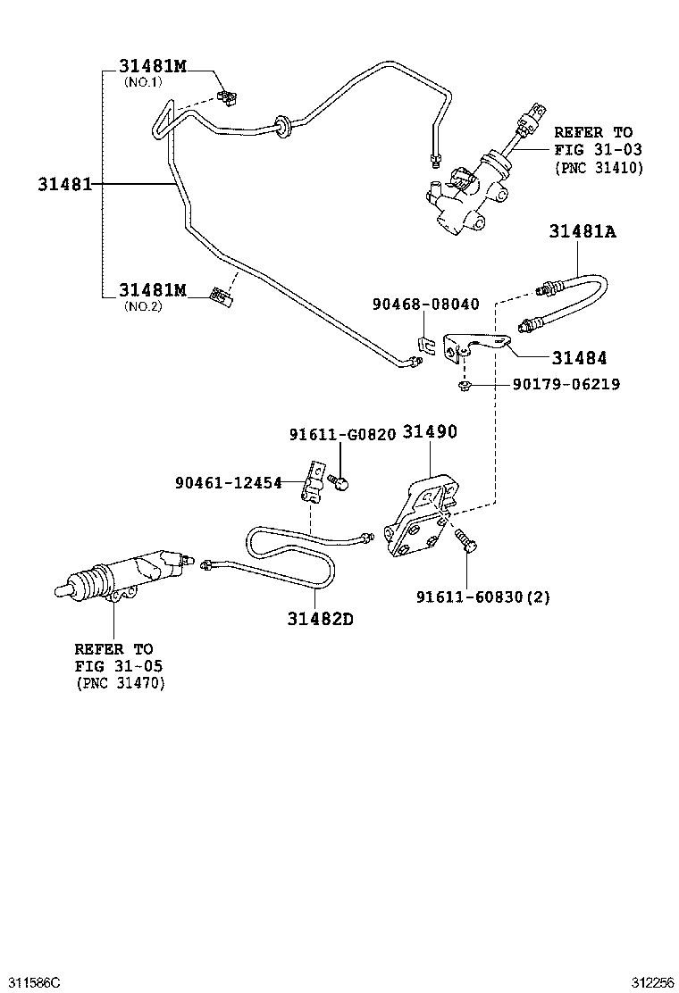  IS250C 350C |  CLUTCH PEDAL FLEXIBLE HOSE