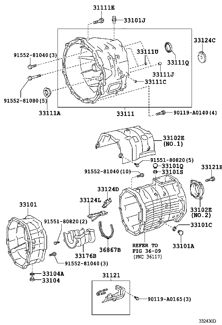  TACOMA |  CLUTCH HOUSING TRANSMISSION CASE MTM