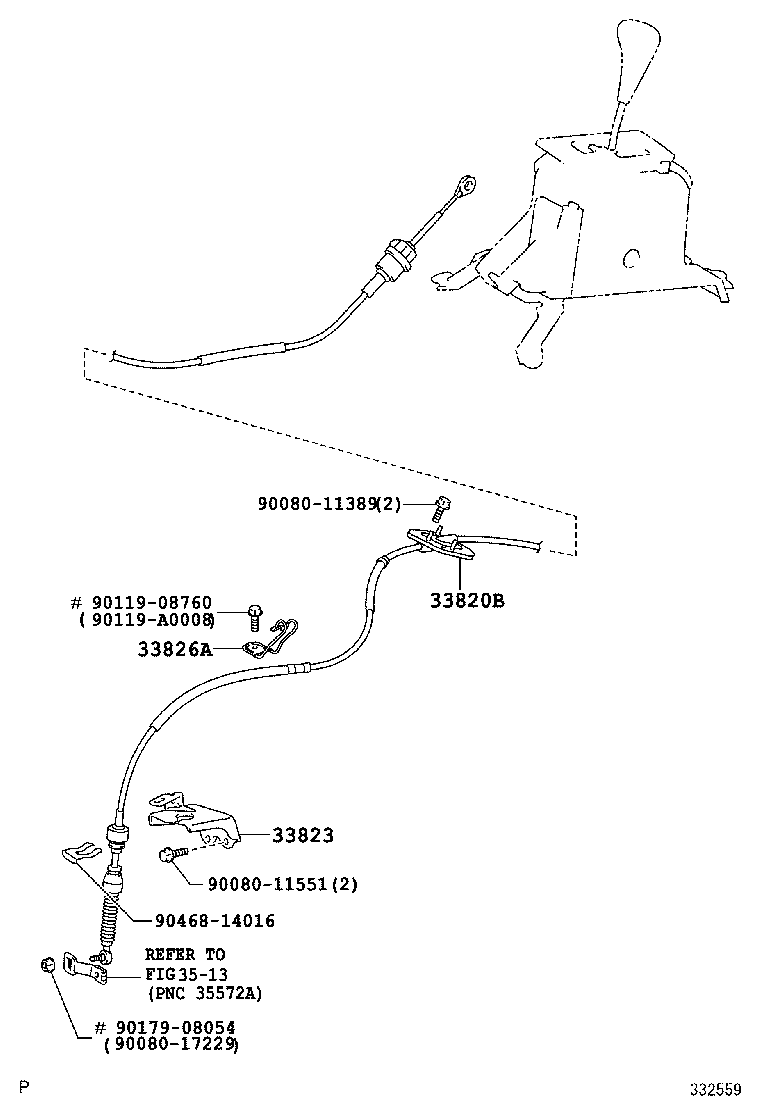  AVALON |  SHIFT LEVER RETAINER