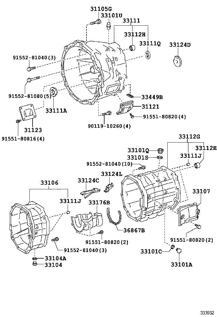  IS250C 350C |  CLUTCH HOUSING TRANSMISSION CASE MTM