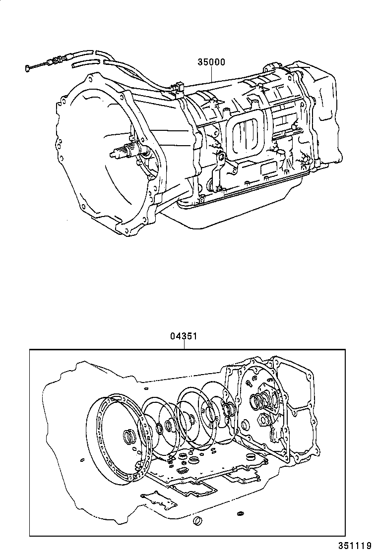  LAND CRUISER 70 |  TRANSAXLE OR TRANSMISSION ASSY GASKET KIT ATM