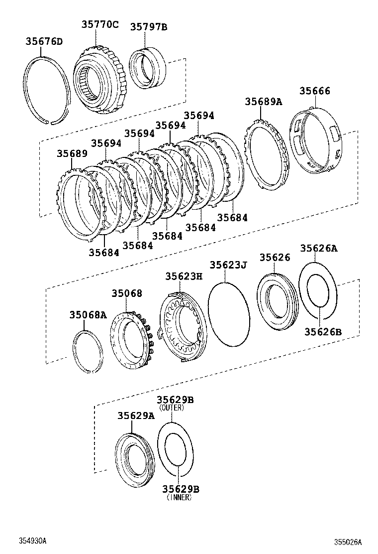  GS30 35 43 460 |  BRAKE NO 3 1ST REVERSE BRAKE ATM