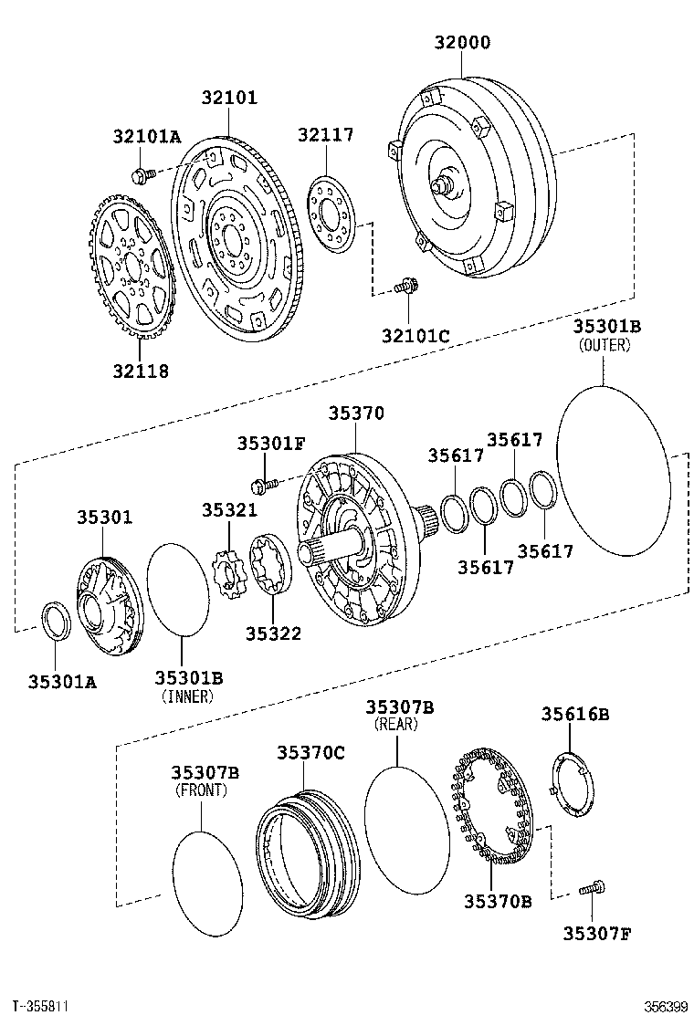  IS F |  TORQUE CONVERTER FRONT OIL PUMP CHAIN ATM