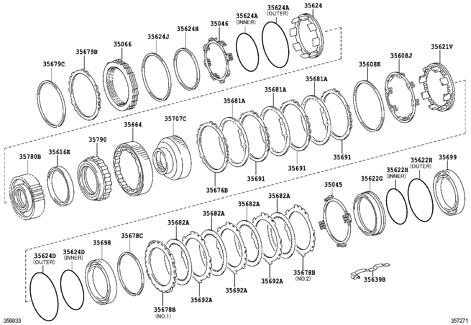  IS250C 350C |  CENTER SUPPORT PLANETARY SUN GEAR ATM