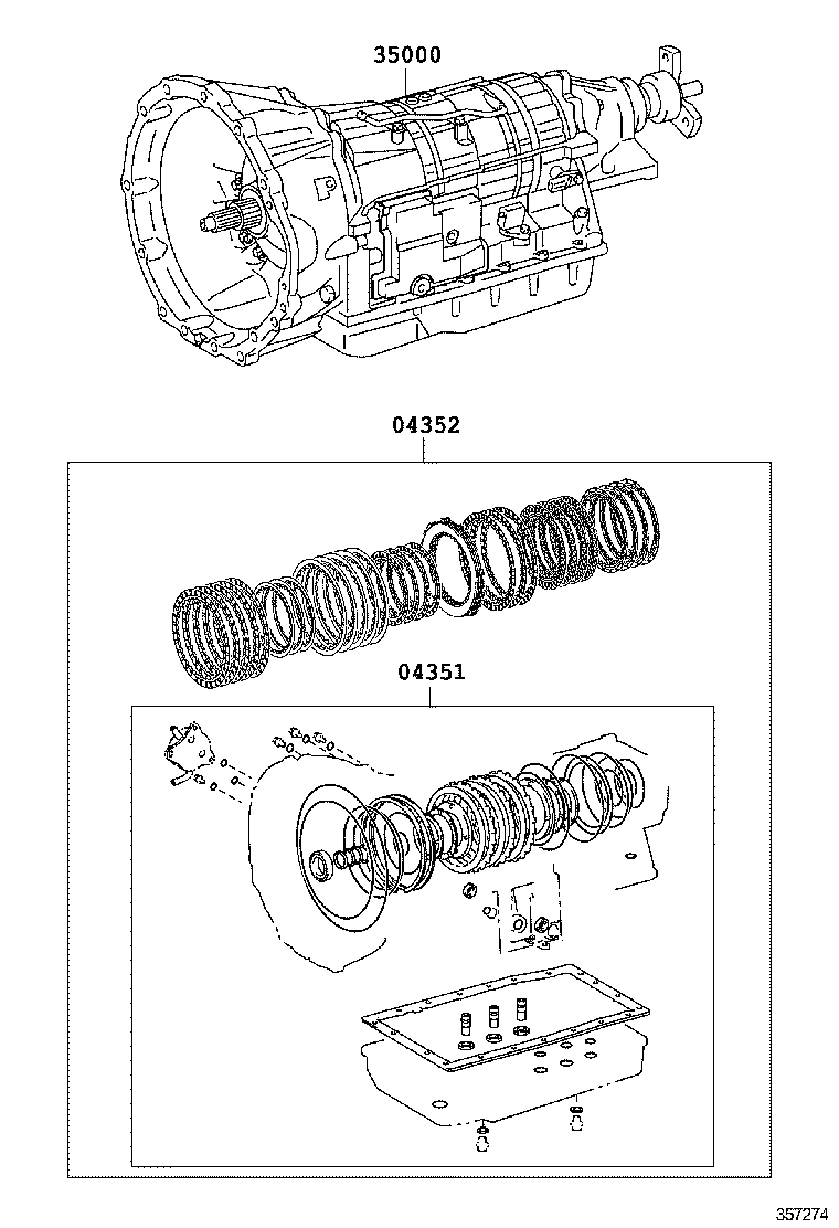  IS250C 350C |  TRANSAXLE OR TRANSMISSION ASSY GASKET KIT ATM