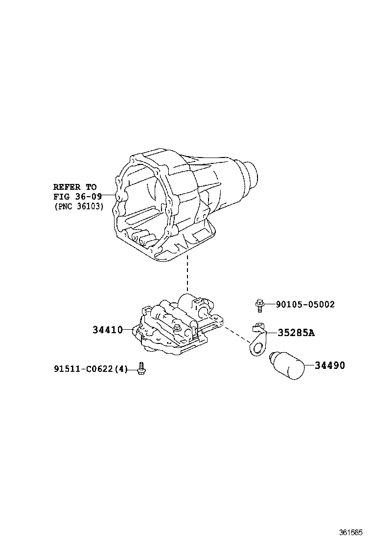  IS250 350 |  TRANSFER VALVE BODY VALVE LEVER