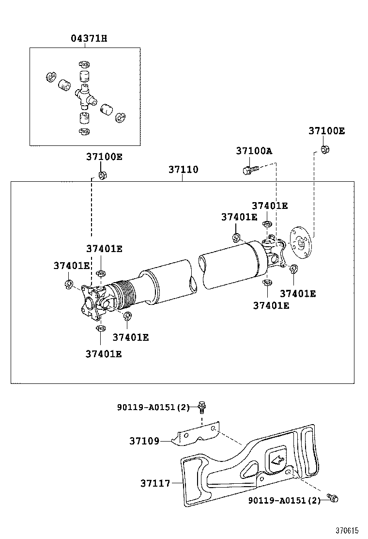  TUNDRA |  PROPELLER SHAFT UNIVERSAL JOINT