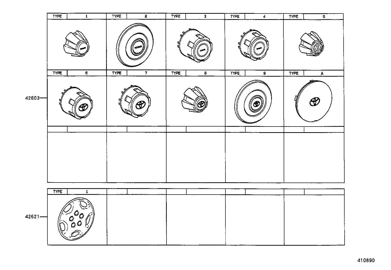  HILUX 2WD |  DISC WHEEL WHEEL CAP