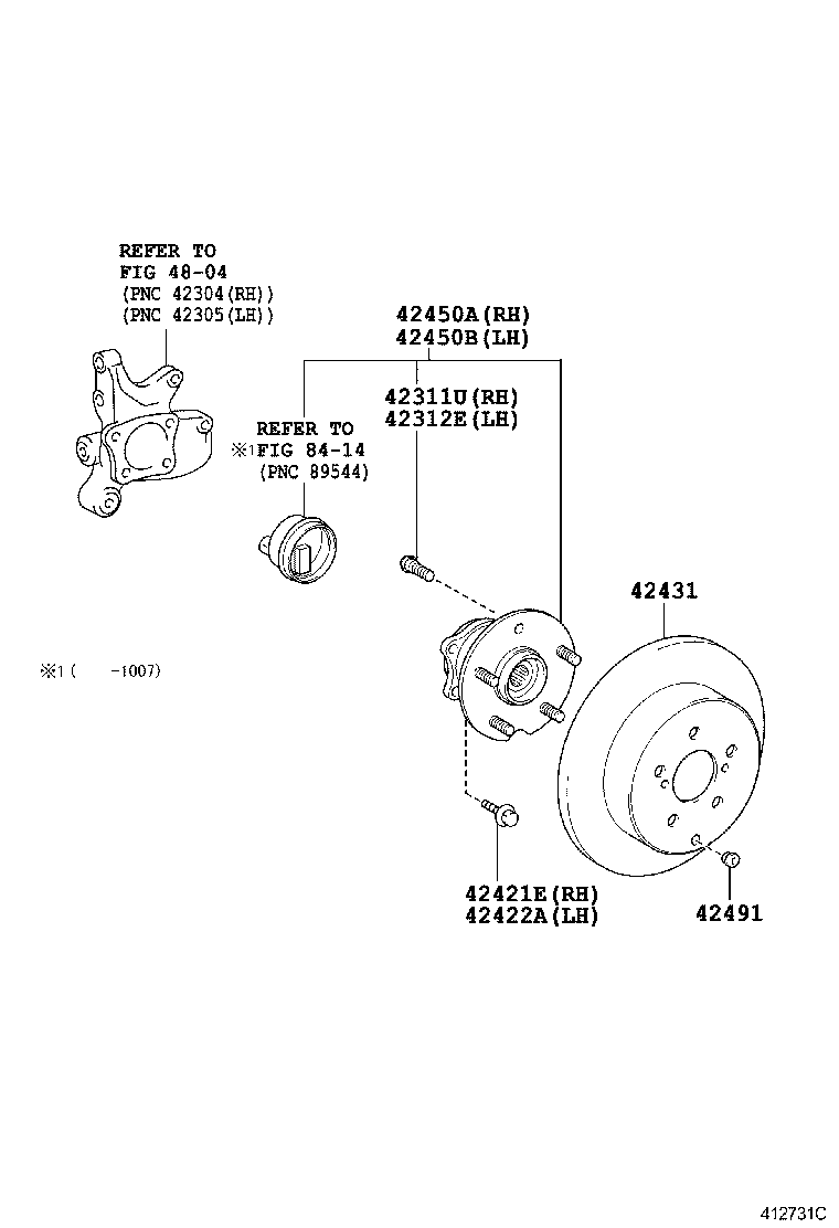  HIGHLANDER JPP |  REAR AXLE SHAFT HUB