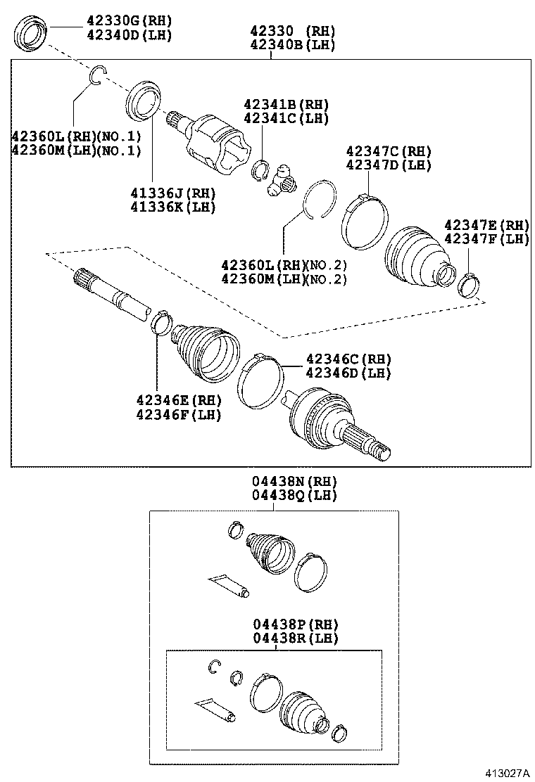  RX350 450H |  REAR AXLE SHAFT HUB