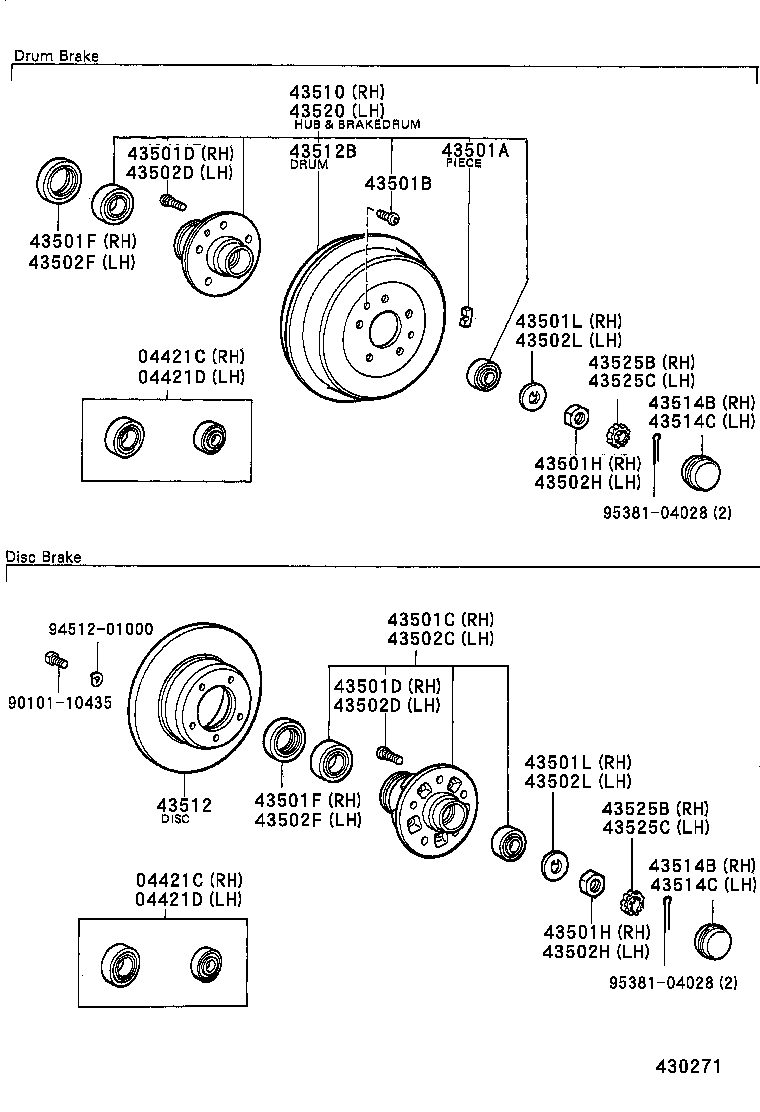  HILUX 2WD |  FRONT AXLE HUB