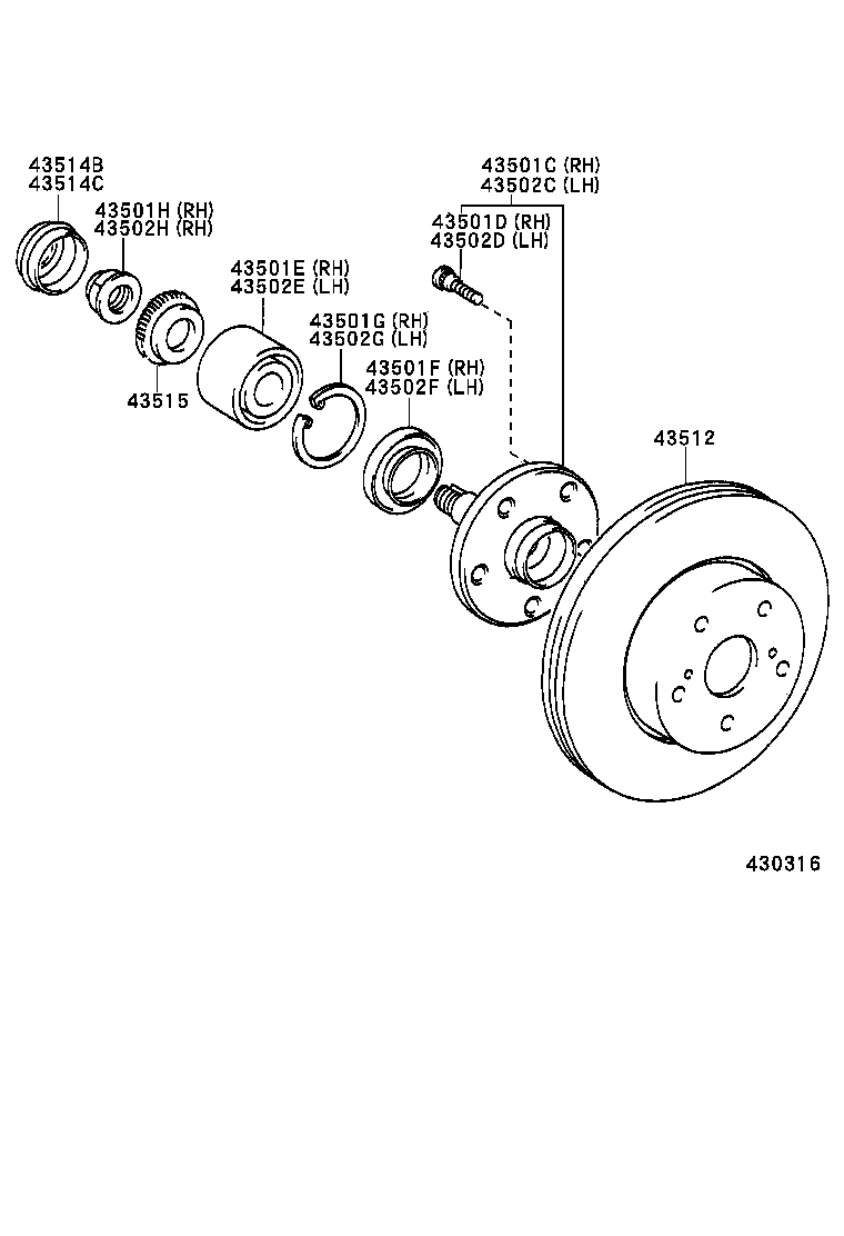  SC300 400 |  FRONT AXLE HUB