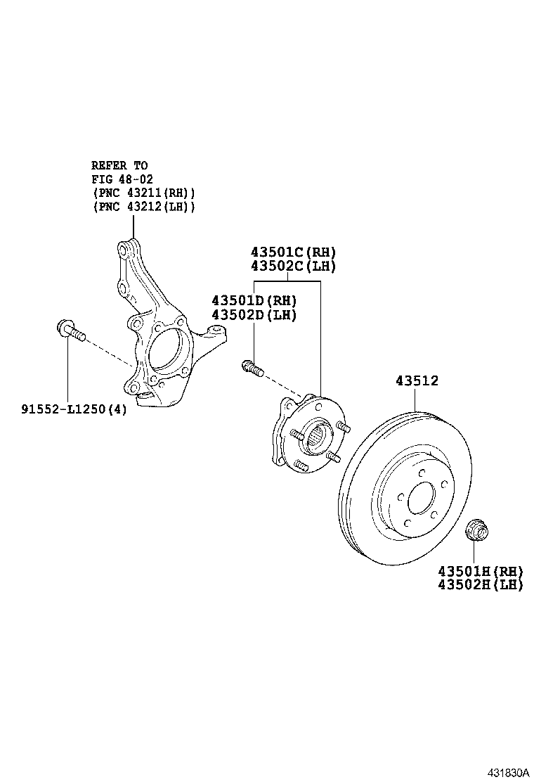  HS250H |  FRONT AXLE HUB