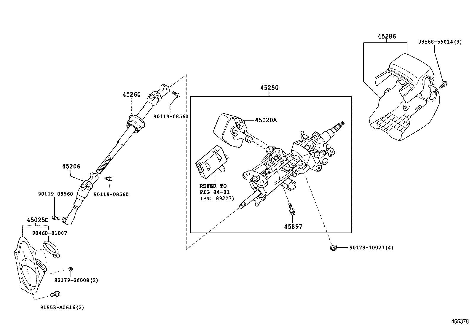  IS250C 350C |  STEERING COLUMN SHAFT