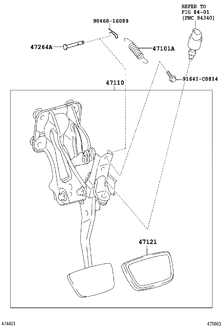  GS450H |  BRAKE PEDAL BRACKET