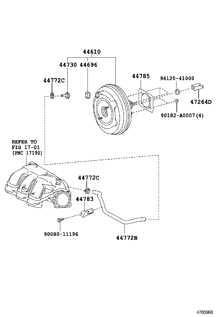  CAMRY NAP |  BRAKE BOOSTER VACUUM TUBE