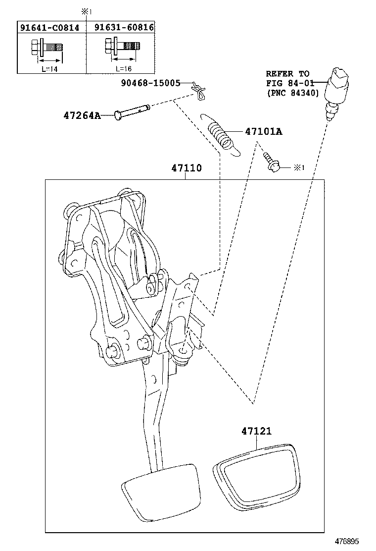  IS250C 350C |  BRAKE PEDAL BRACKET