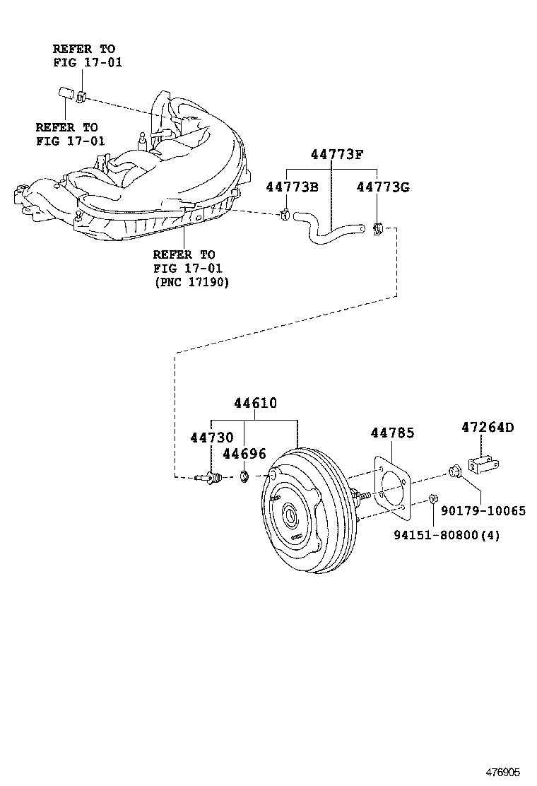  IS250C 350C |  BRAKE BOOSTER VACUUM TUBE