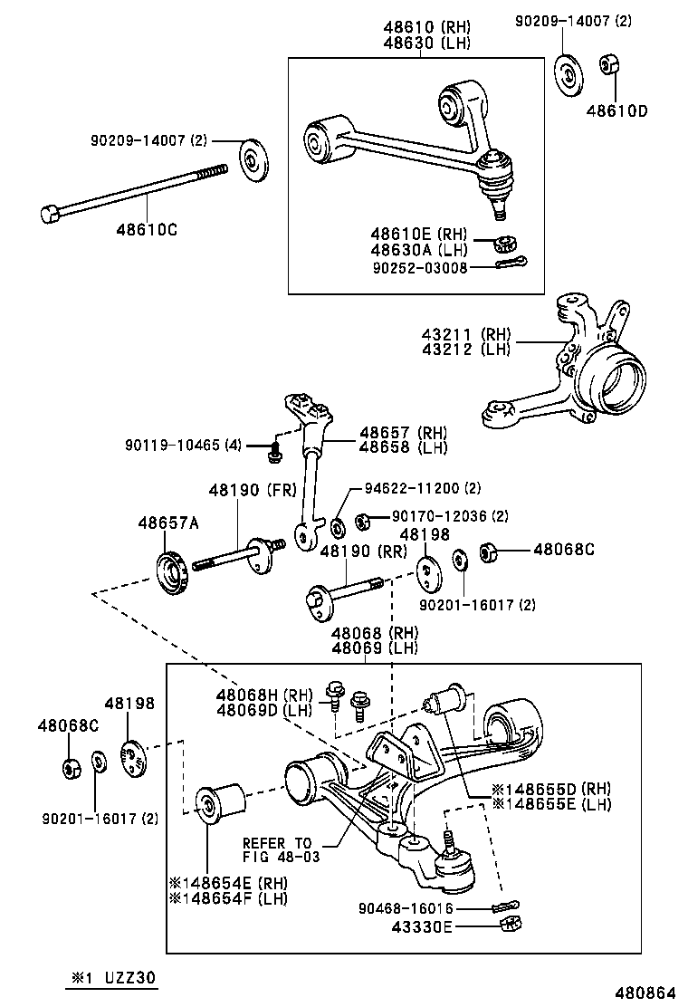  SC300 400 |  FRONT AXLE ARM STEERING KNUCKLE