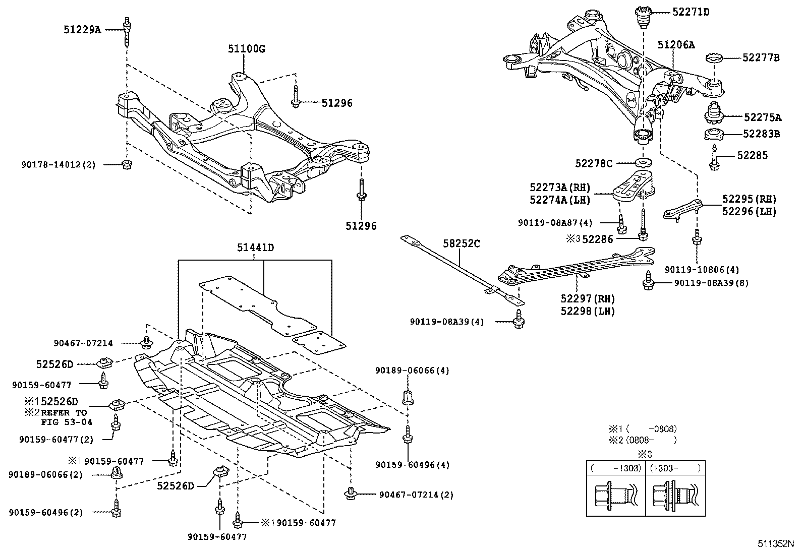  IS250 350 |  SUSPENSION CROSSMEMBER UNDER COVER