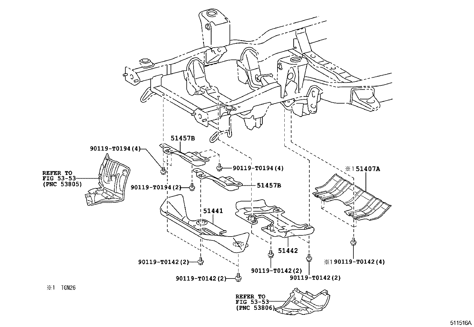  HILUX |  SUSPENSION CROSSMEMBER UNDER COVER