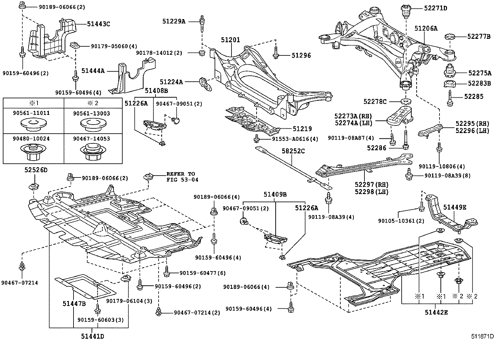  IS250 350 |  SUSPENSION CROSSMEMBER UNDER COVER