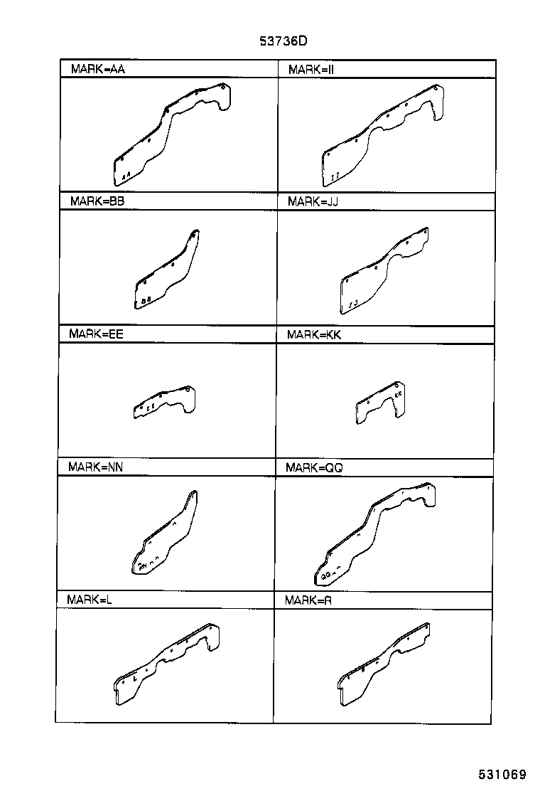  HILUX 2WD |  FRONT FENDER APRON DASH PANEL