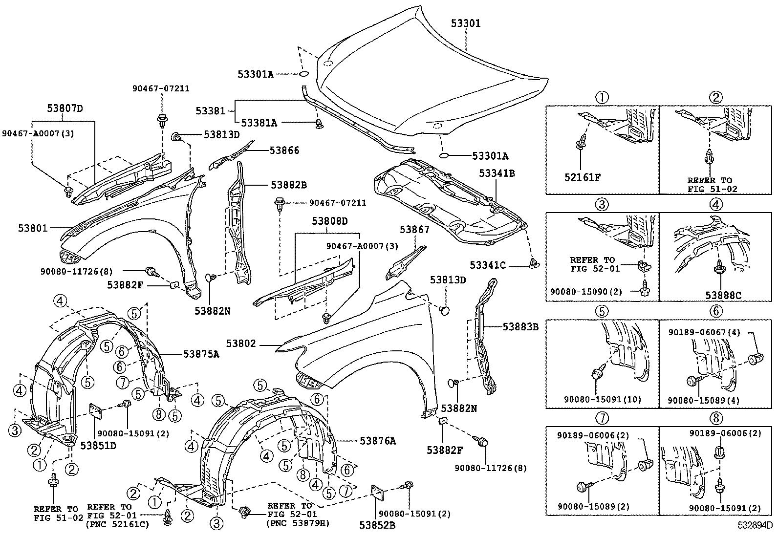  RX350 450H |  HOOD FRONT FENDER