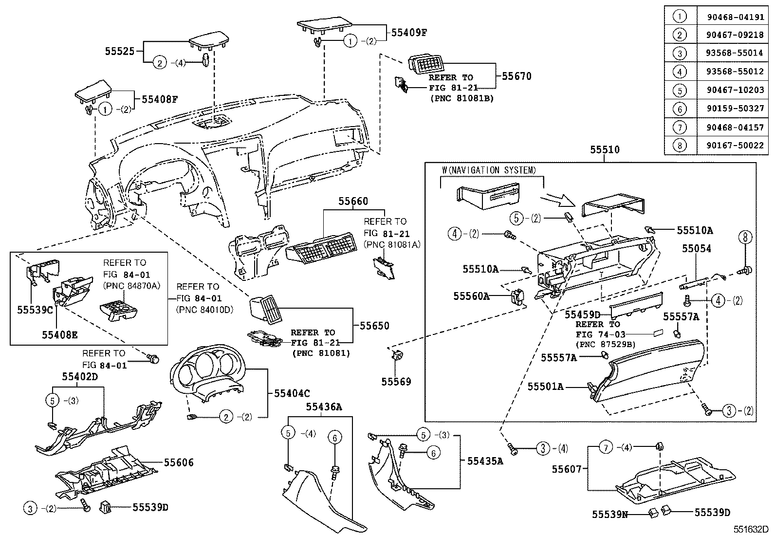  GS450H |  INSTRUMENT PANEL GLOVE COMPARTMENT