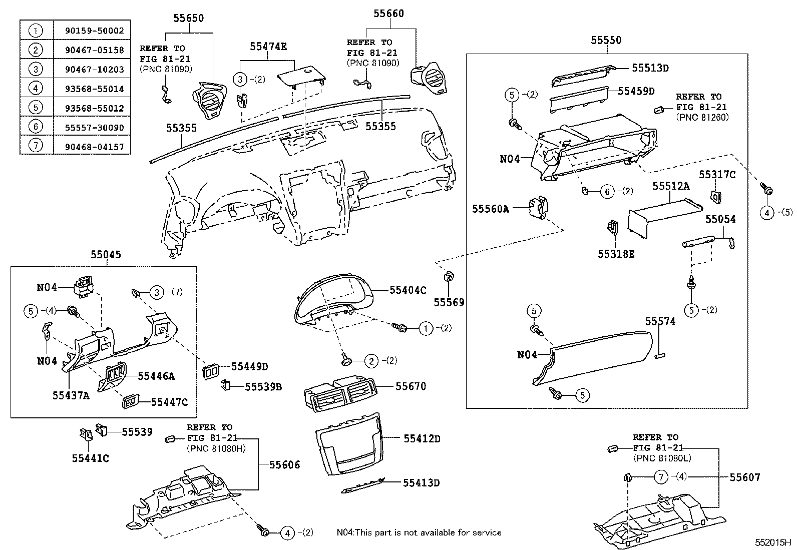  IS F |  INSTRUMENT PANEL GLOVE COMPARTMENT