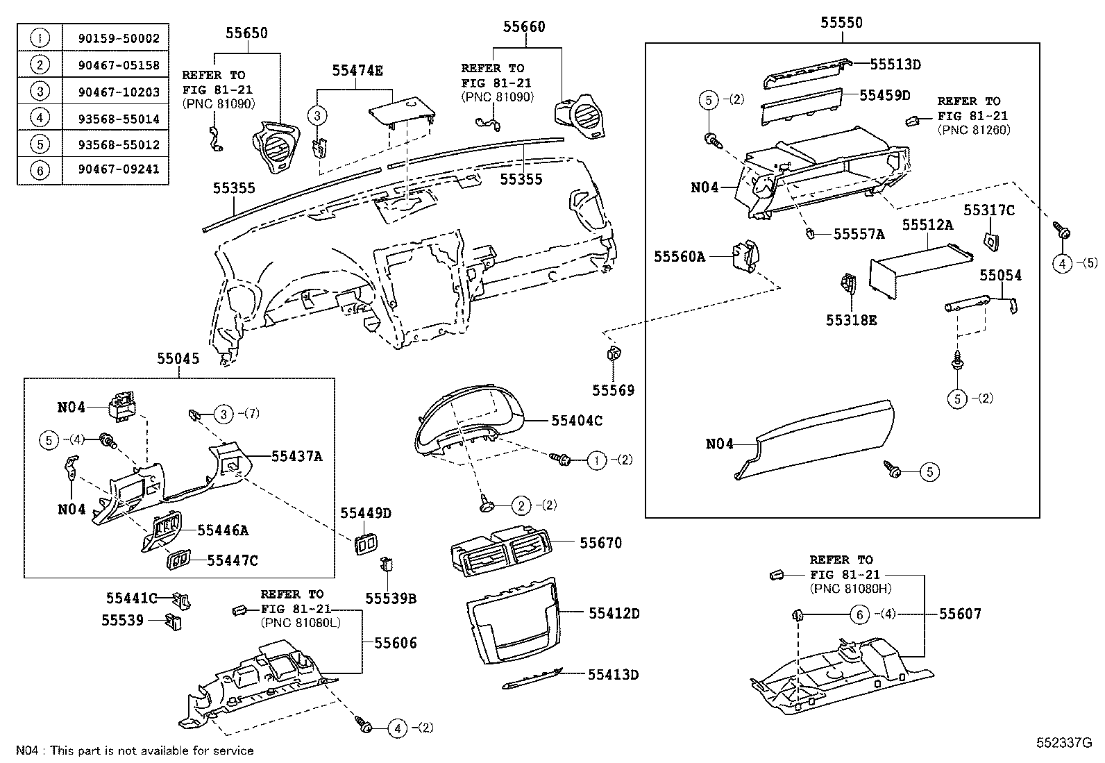  IS250C 350C |  INSTRUMENT PANEL GLOVE COMPARTMENT