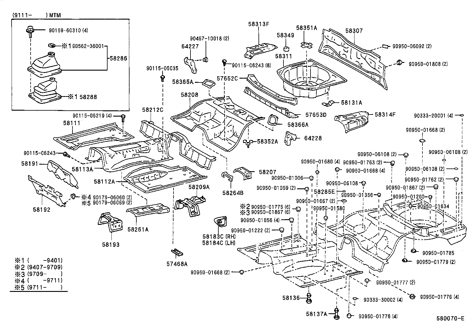  SC300 400 |  FLOOR PAN LOWER BACK PANEL